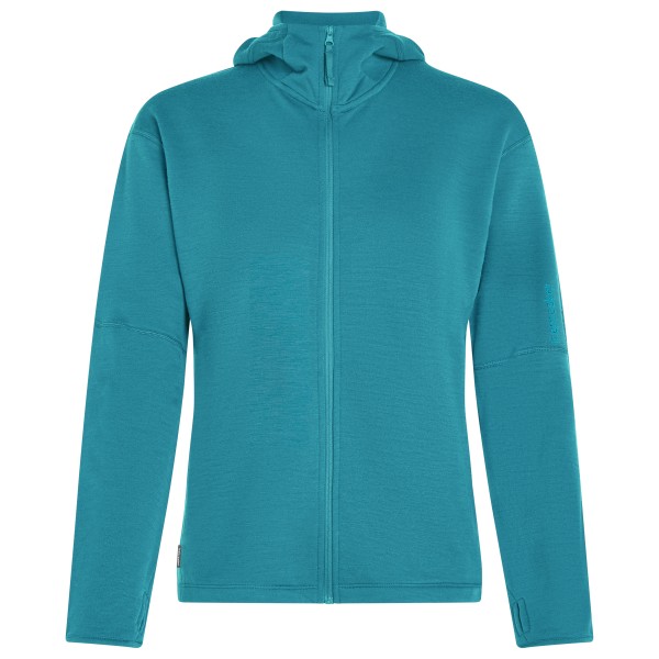 Icebreaker - Women's 360 Realfleece Elem L/S Zip Hoodie - Merinohoodie Gr S türkis