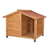 Natura Lodge Dog House, 51.25" L X 41.5" W X 39.5" H, Medium, Brown