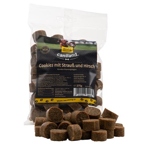 3 x 275g Strauß- & Hirsch Cookies Caniland Hundesnack