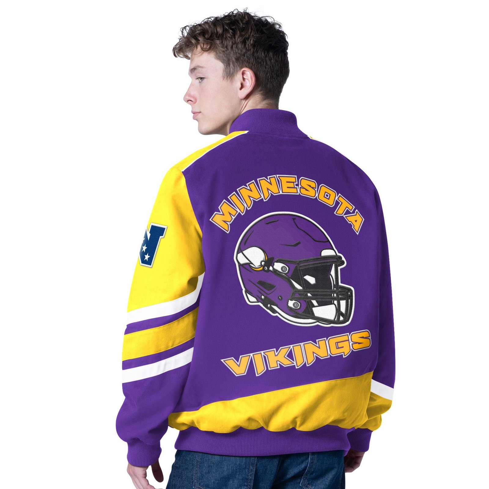 G-III Sports Prime Time Racing Jacket (Size M) Minnesota Vikings, Cotton