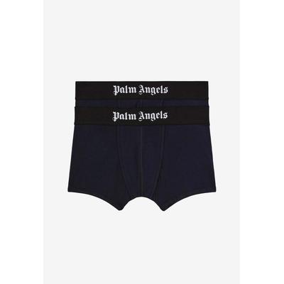 Logo Waistband Trunks - Blue - Palm Angels Underwear