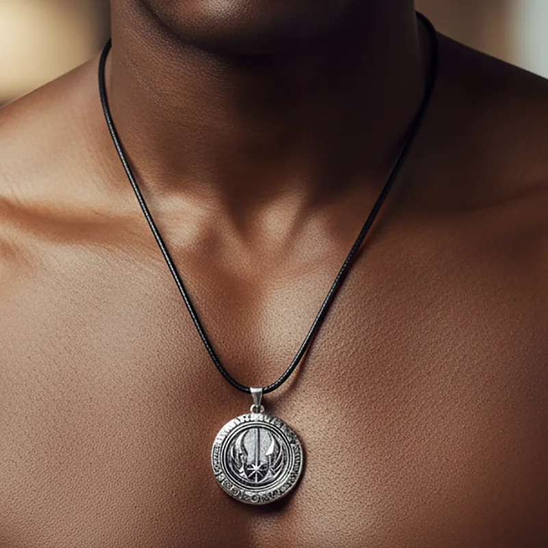 Vintage-Halsketten Star Wars Jedi-Orden Symbol Logo Anhänger Kette Stern Gotische Halskette für Frauen Schmuck Hip Hop Männer Geschenke
