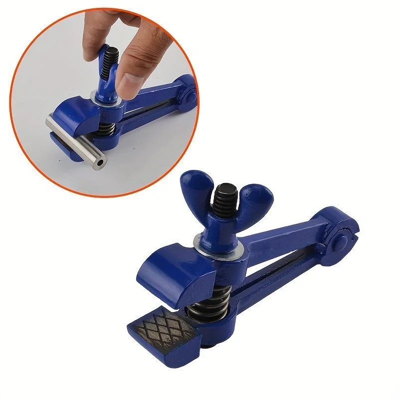 1PC Hand Schraubstock Hand Klemme Rohr Schraubstock Sanitär Werkzeug Werkstatt Schraubstock Rohr Werkzeug Stahl Griff Frühling Clamp basis Zange
