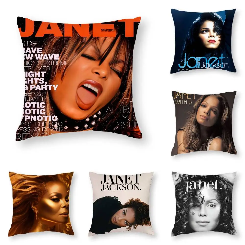 Niedlicher J-JanetS J-JacksonS Kissenbezug, 3D-Druck, Polyesterfaser, 40 x 40 cm, Heim-Sofa-Überwurf, Dekoration, Festival-Geschenk Image