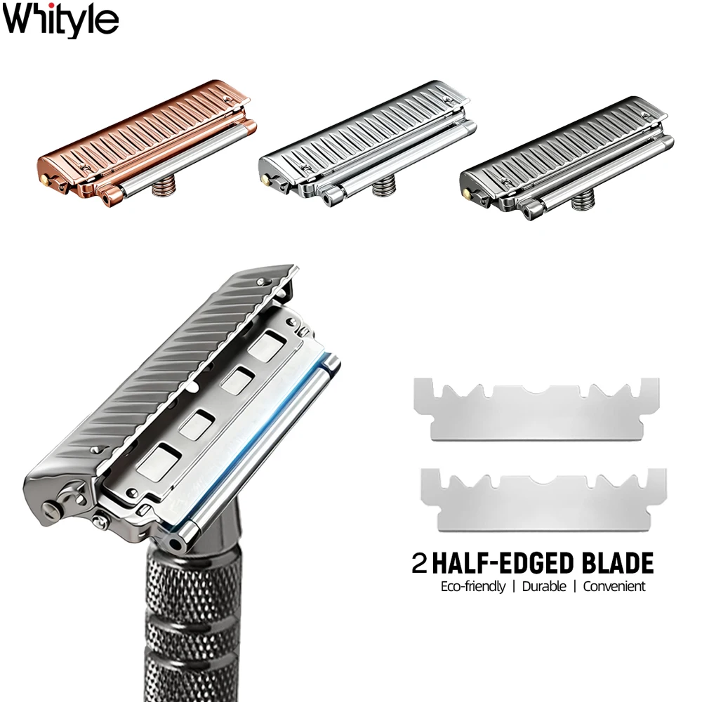 Whityle 22T-H Glide PRO 5.0 Universal Safety Razor Head Super Roller Shaver Double Half Blade Shaving Shave Head M5 Thread Image