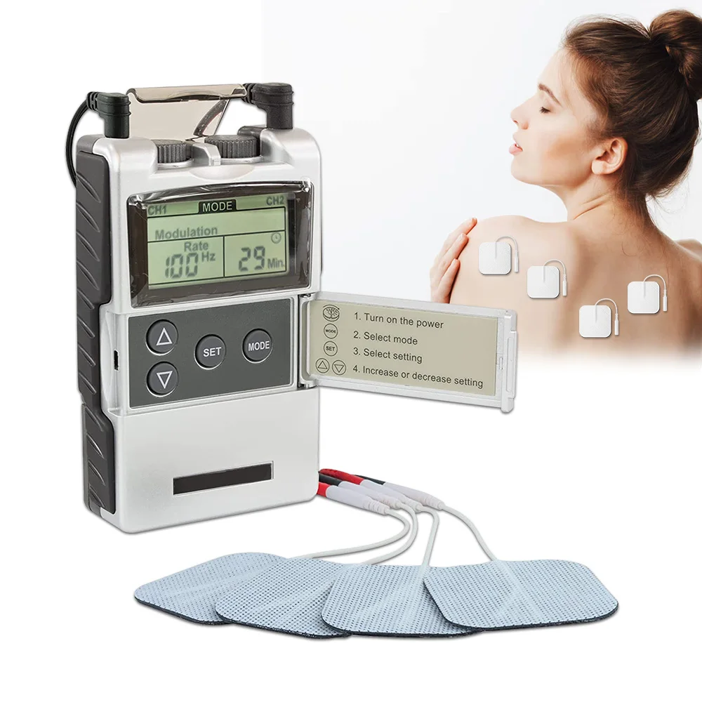 Wiederaufladbare Nadeltherapie-Massagegerät EMS TENS-Einheit Muskeltherapie-Stimulator Physiotherapie Pulse Back Ganzkörpermassagegerät Image