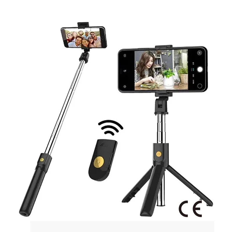 Drahtlose Selfie Stick Stativ Stehen Mit Bluetooth Fernbedienung Ausziehbare Mini Stativ Für iPhone Für Handy Video Live Füllen Lampe Image