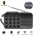 Radio FM digitale ricaricabile solare Altoparlante Bluetooth portatile USB TF Lettore musicale MP3 Altoparlante wireless con display a LED Radio