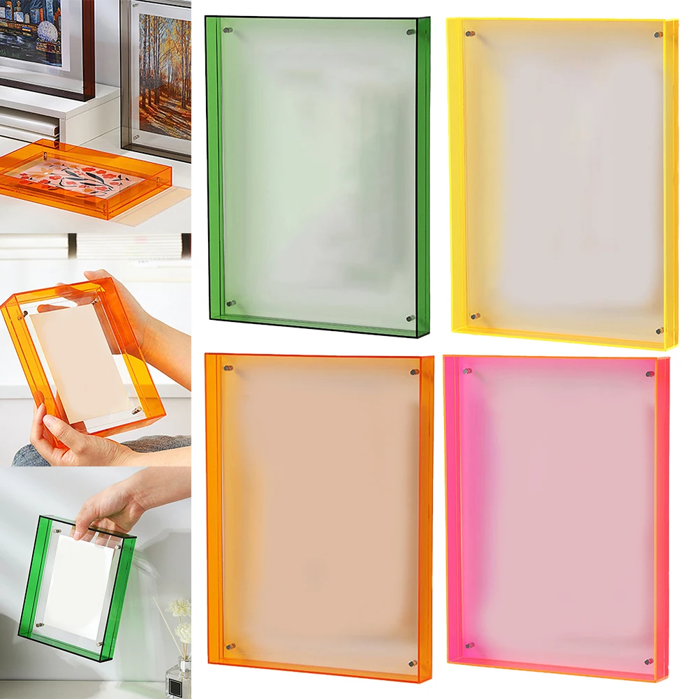 Acryl Transparent Foto Bilderrahmen Diy Rahmen Transparent Poster Hängen Wand Dekor Bunte Bilderrahmen Ohne Foto Image