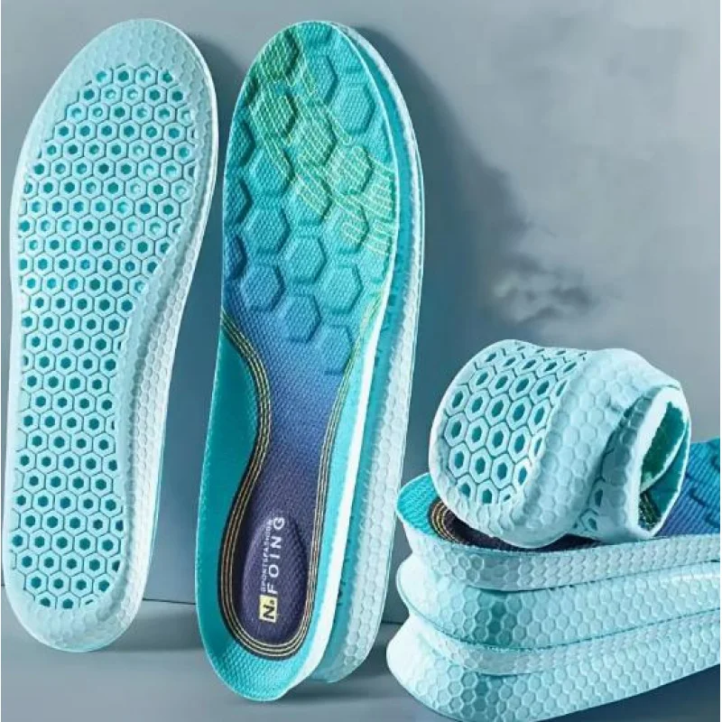 1 Paar Sport-Einlegesohlen für Schuhe, Stoßdämpfung, atmungsaktives Desodorierungskissen, geeignet für die Einlegesohle zur Unterstützung des Fußgewölbes Image