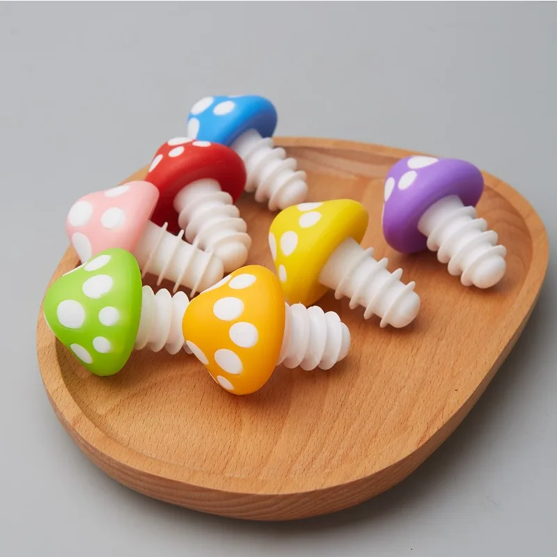 Heißer Silikon Pilz Wein Stopper Luftdicht Auslaufsicher Kreative Flasche Stopper für Champagner Bier Wein Home Party Bar Teile LIJ Image