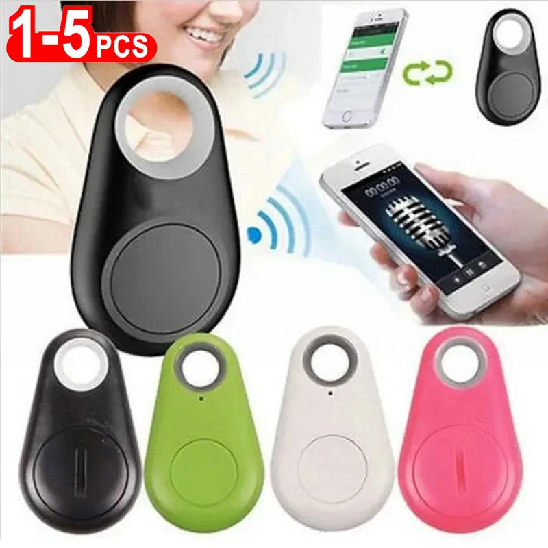1-5 stücke Mini GPS Tracker Bluetooth Tracker AntiLost Gerät Runde Pet Kind Tasche Brieftasche Tracking Smart Finder locator Für IOS Android Image