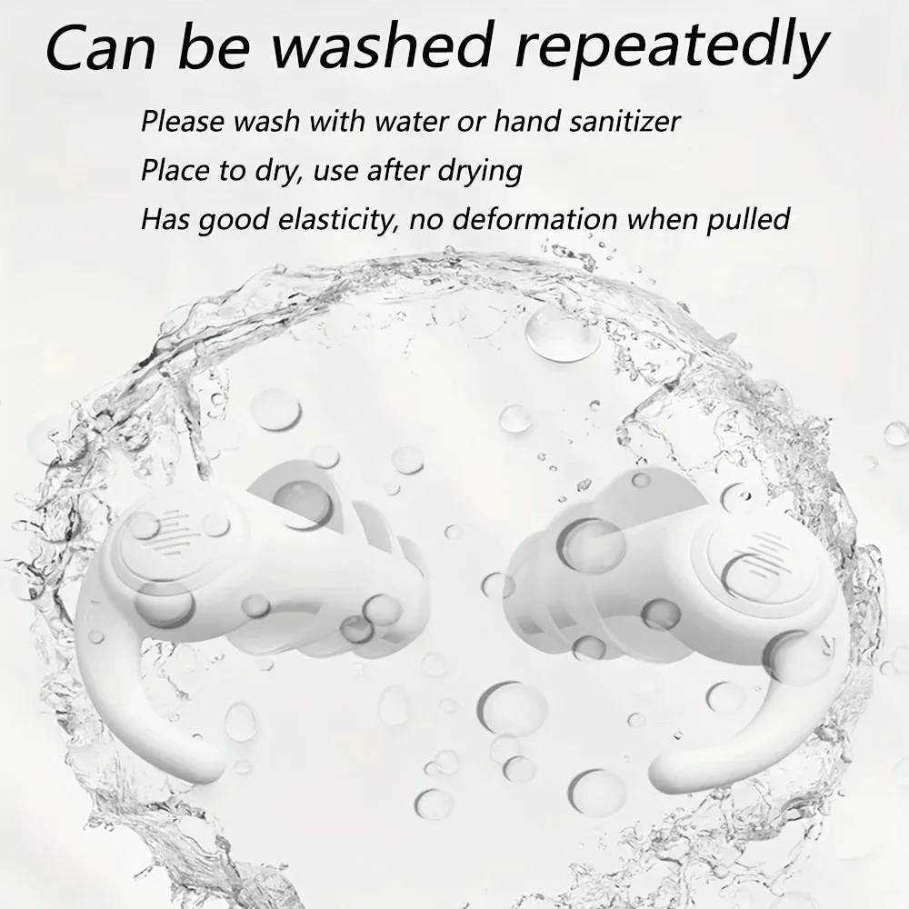 HUAK wiederverwendbare 2/3-lagige weiche Silikon-Ohrstöpsel – Geräuschunterdrückung zum Schlafen, Arbeiten, Studieren, Schnarchen und Konzerte Image