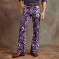 Per uomo Paisley Stampa Floreale Etnico Pantaloni da discoteca Pantaloni a zampa d'elefante anni '60 e '70 Misura del girovita medio Western Vintage Retrò All'aperto Vacanza Casuale Tasche Laterali