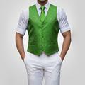 gilet da uomo con scollo a V, motivo paisley bordeaux, blu e verde, vestibilità su misura