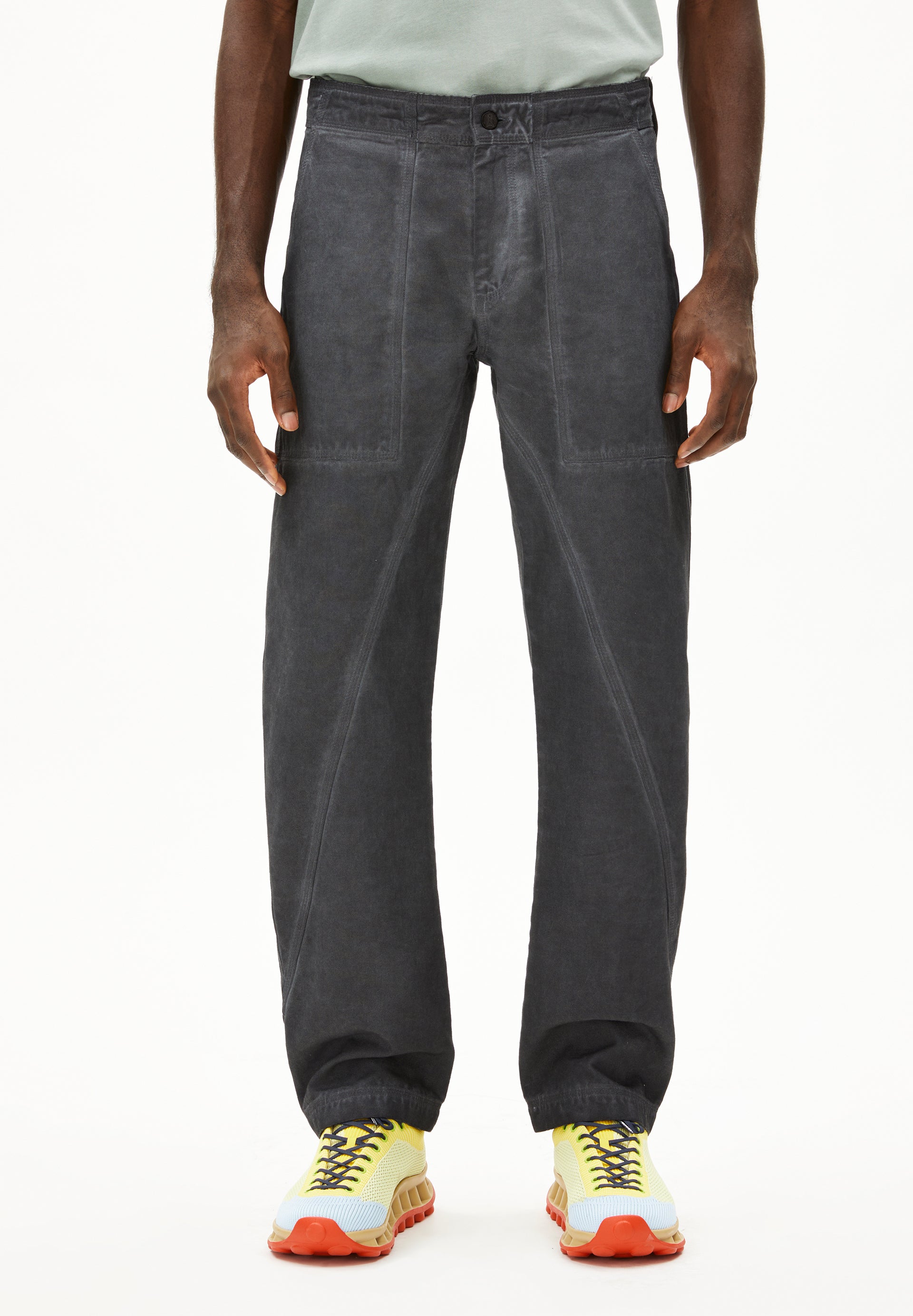 AALBERT | Webhose aus Bio-Baumwolle - anthrazit (36-32) Image