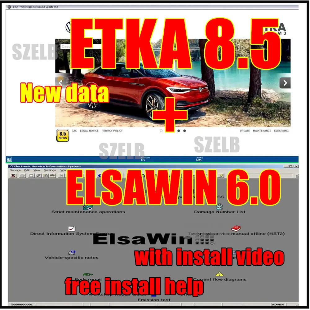 2025 Hot Selling Elsawin 6.0 with ETK 8 .5 Auto Repair Software in 250GB HDD Electronic Parts Catalogue Elsa win 6.0 ETKA 8.5