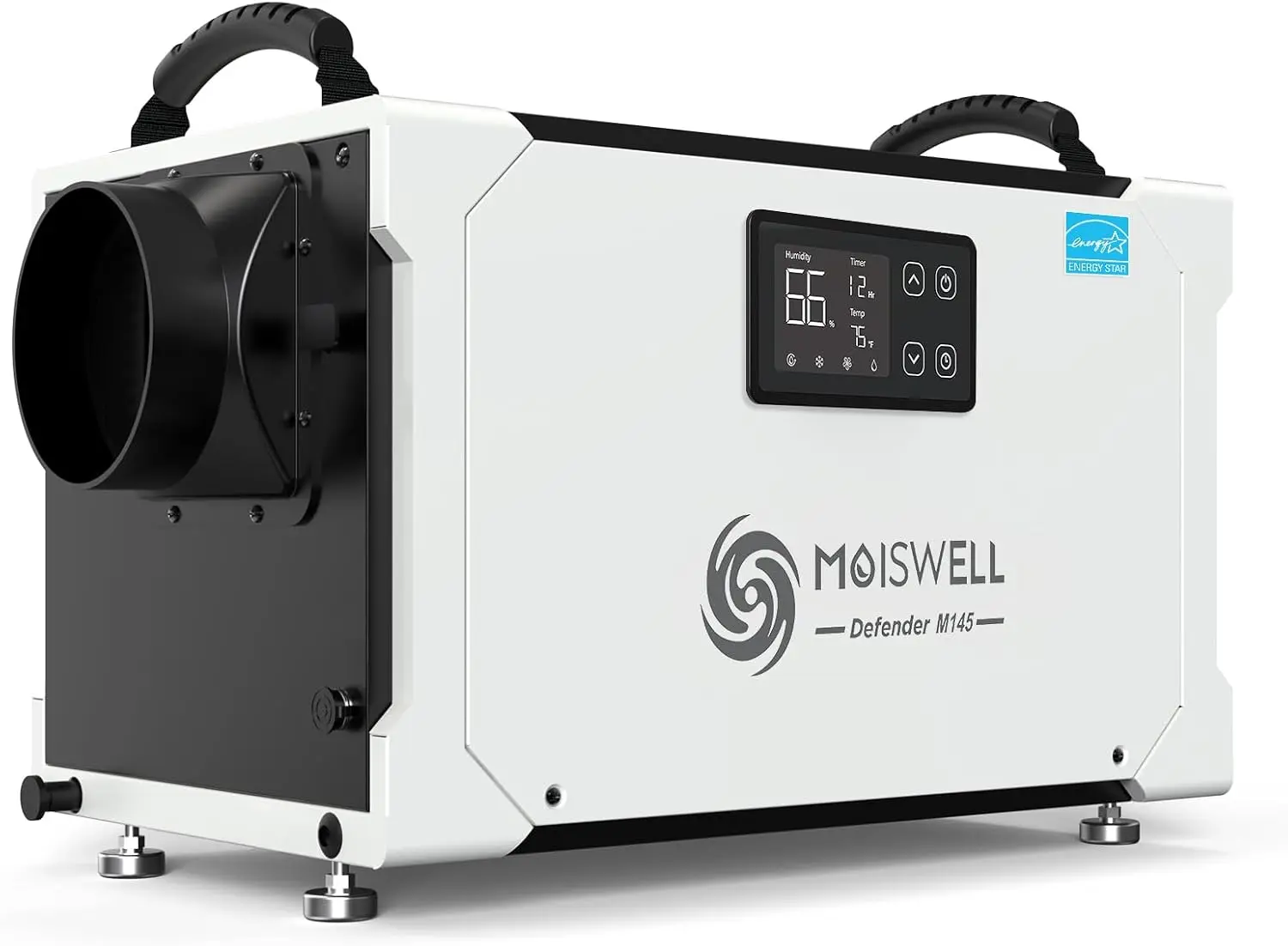 145 Pint Commercial Dehumidifier with Drain Hose for Crawl Spaces, Basements, Industry Water Damage Unit, Large Capacity