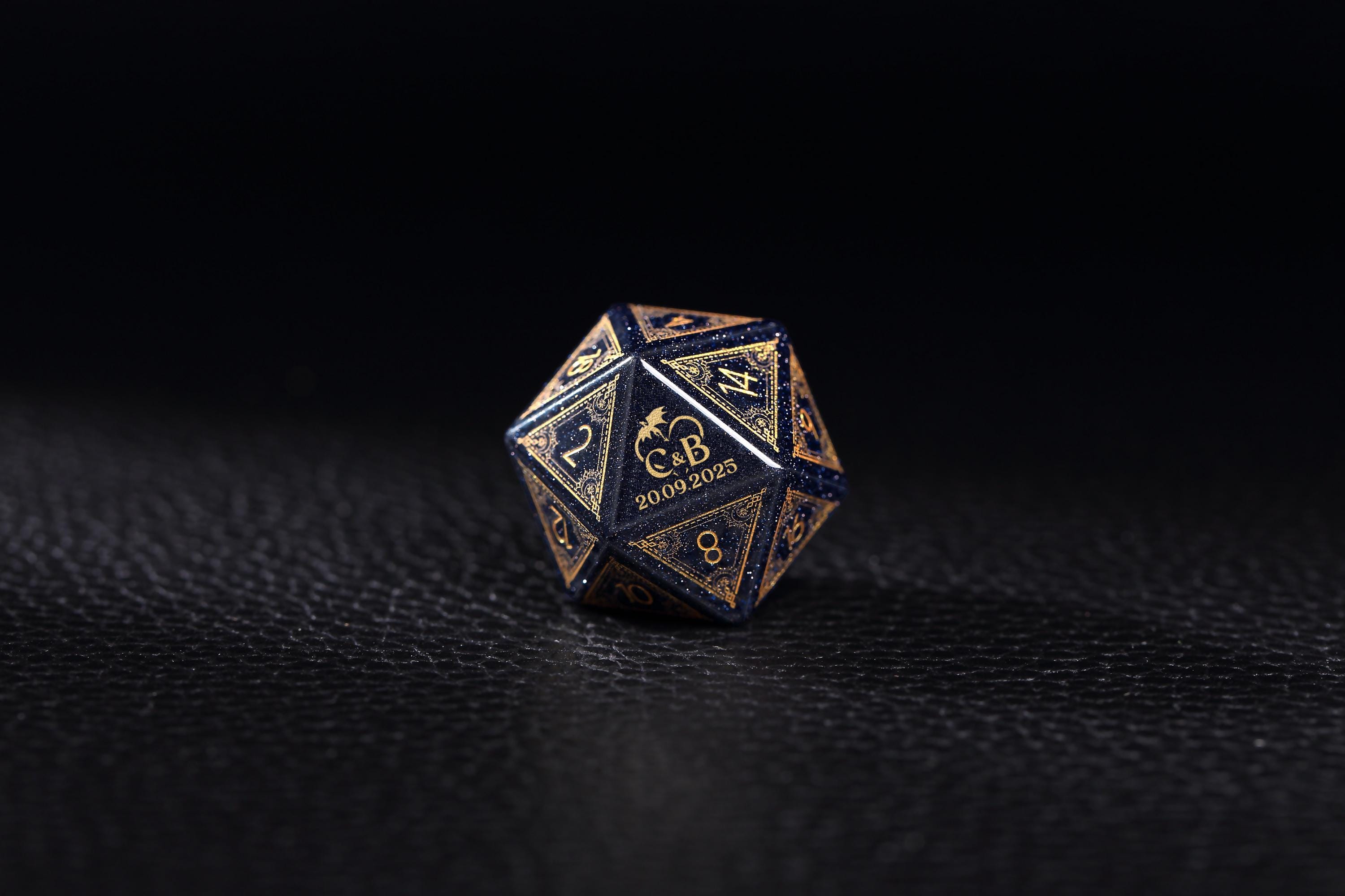 Dadi da matrimonio personalizzati / Dadi da matrimonio personalizzati / Dadi personalizzati D20 / Dungeons & Dragons / Dadi DND / Dadi di pietra / Dad