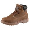 Schnürboots DOCKERS BY GERLI, Damen, Gr. 38, braun (cognac), Lederimitat, modisch, Schuhe, Worker Boots, Schnürboots mit Warmfutter