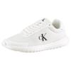 Keilsneaker CALVIN KLEIN JEANS "3 EVA RUNNER MESH WN", Damen, Gr. 38, schwarz-weiß (weiß, schwarz), Polyester, Lederimitat, sportlich, Schuhe, Freizeitschuh, Halbschuh, Schnürschuh mit Logoschriftzug