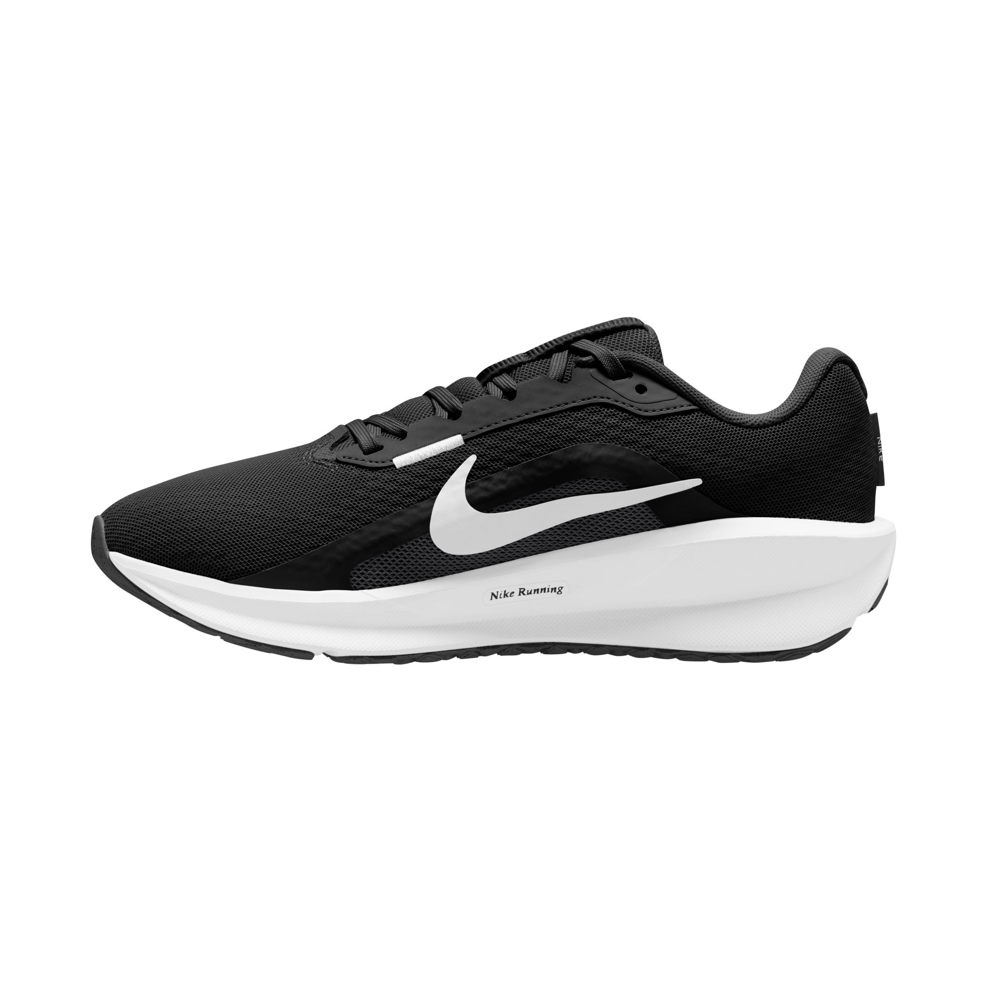 Laufschuh NIKE "W DOWNSHIFTER 13", Gr. 40,5, schwarz, weiß, dk smoke grau, Synthetik, Textil, Schuhe