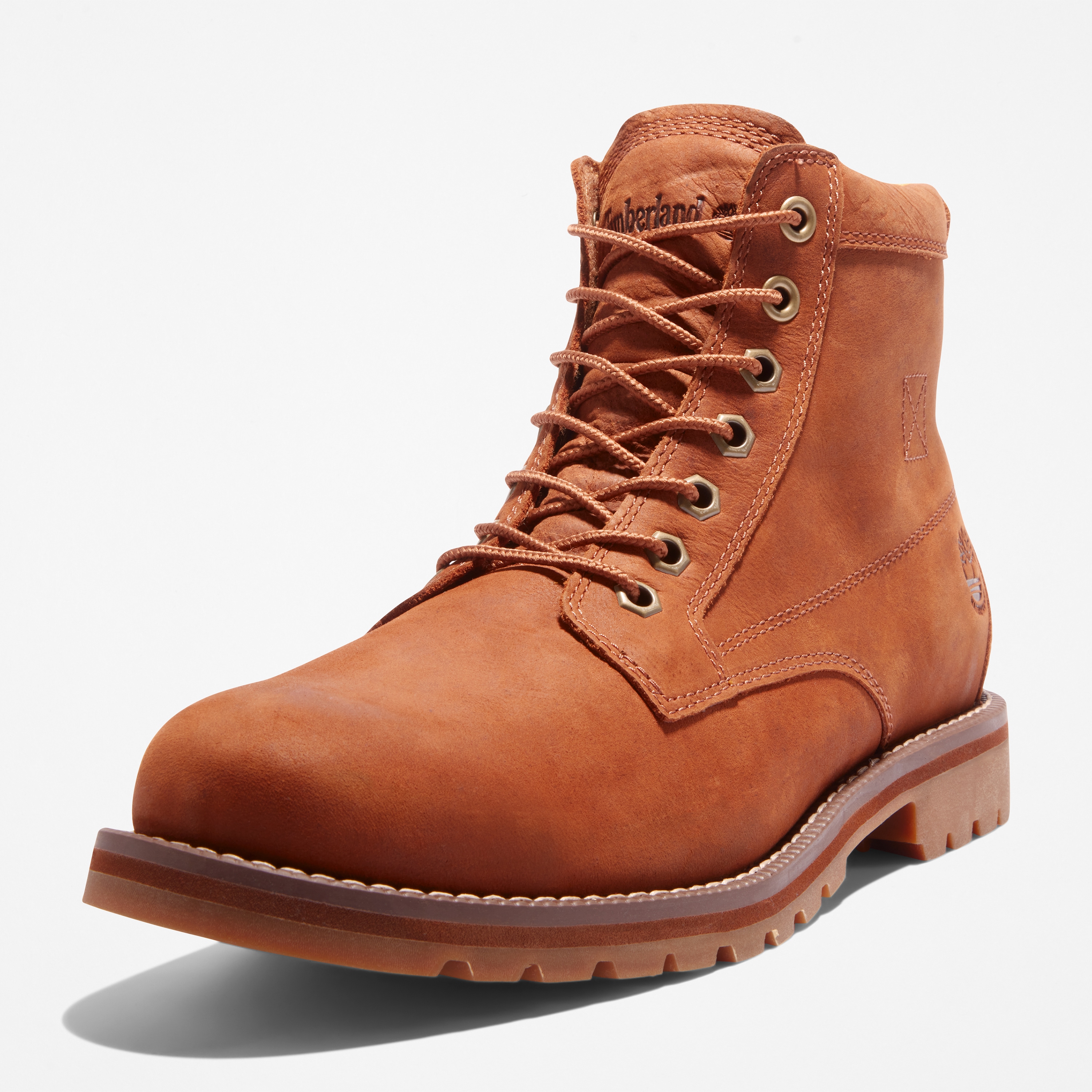 Schnürboots TIMBERLAND "REDWOOD FALLS MID LACE UP WATERPROOF BOOT", Herren, Gr. 43, saddle, Leder, Schuhe Schnürboots, Winterstiefel, Schnürstiefel, Winterschuhe, wasserdicht