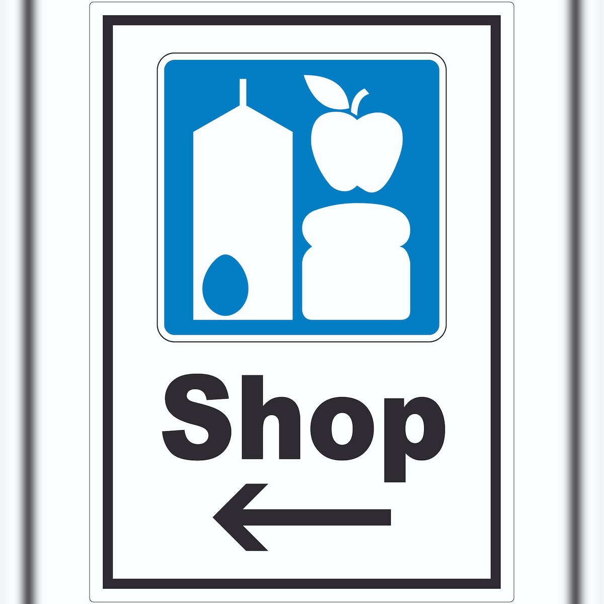 HB-Druck Shop Aufkleber mit Pfeil links A5 (148x210mm) Image