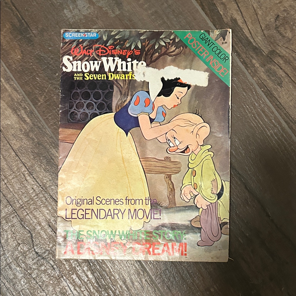 Disney Other | Disney Snow White And The Seven Dwarfs Magazine | Color: Blue/Yellow | Size: Os