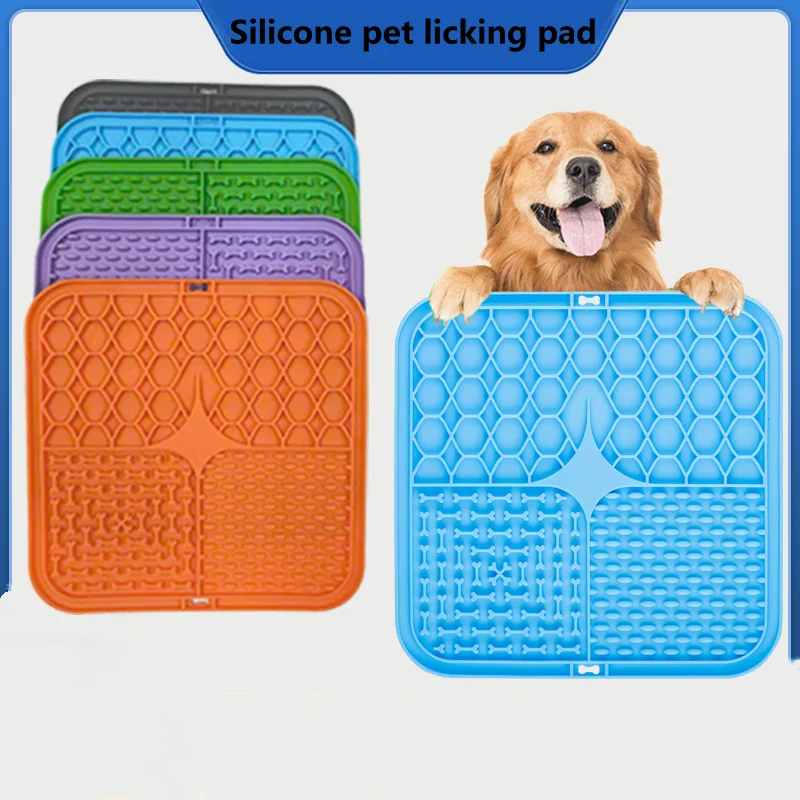 Tapis à lécher pour chien et chat, Anti-étouffement, ustensiles de nourriture lente, bol de nourriture lente, assiette à lécher, tapis de repas pour chat et yaourt