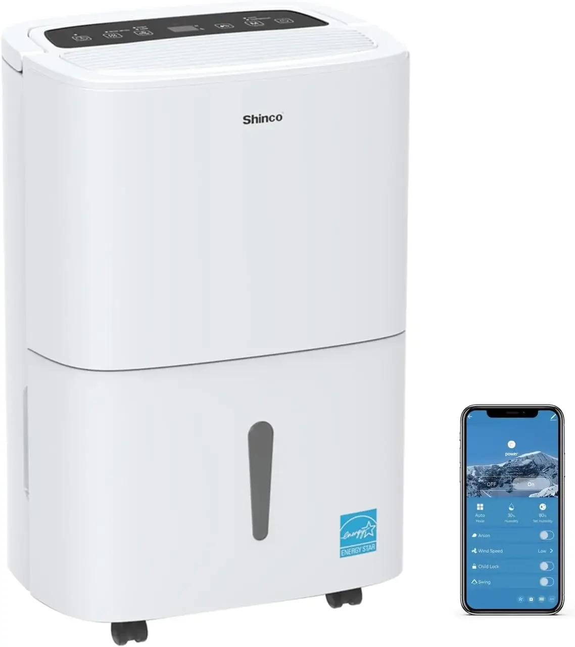 7,000 Sq.Ft Energy Star Dehumidifier with Pump and WIFI, Ideal for Large Industrial Rooms and Home Basements, Efficient