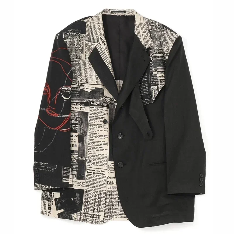 FANTASTION original design UNSIEX blazers linen blazer oversize jacket men's casual jacket unusual jacket Coats top blazers