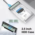 Custodia per HDD esterna USB 3.2 da 2,5 '' Display intelligente Custodia per HDD SATA esterna Custodia per disco rigido trasparente da 5 Gbps Custodia per laptop