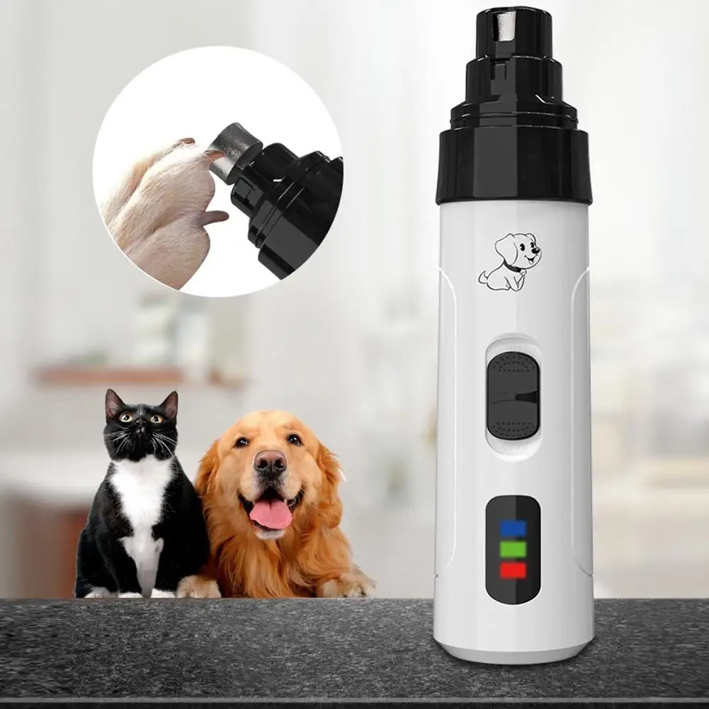 Schmerzloser elektrischer Hunde-Nagelschleifer für kleine große Hunde und Katzen, Nagelknipser, Haustierpfoten, Nagelpflege, USB-Aufladung, Trimmer, Haustierbedarf Image