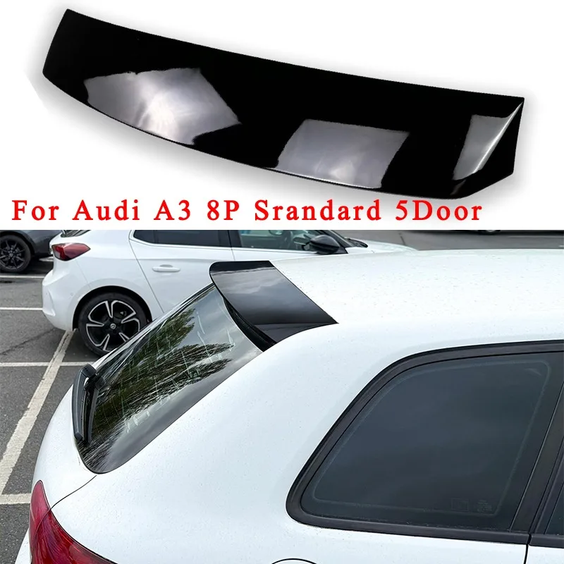 Per Audi A3 8P 2004-2013 Standard 5 Porte Standard Auto Posteriore Boot Tetto Lip Spoiler Cap Ala Spoiler Posteriore Splitter Bodykit Trim