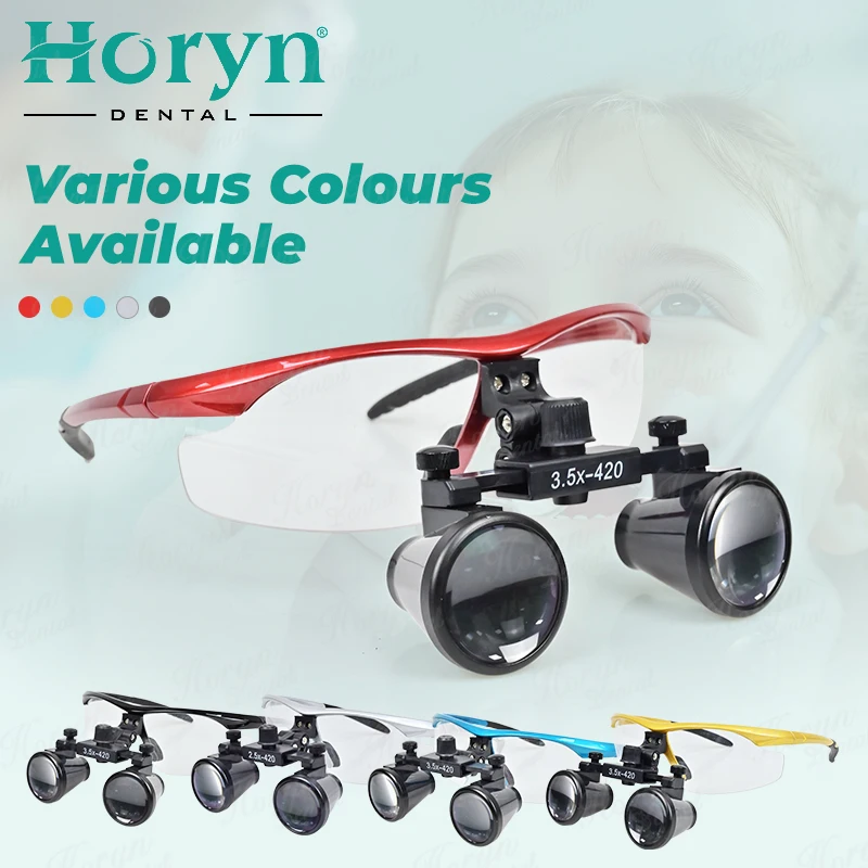 Dental Lupen 3,5x/2,5x 320-420mm Brille Labor Medizinische Lupe Zahnärzte Chirurgische Optische Linse Lupe Image