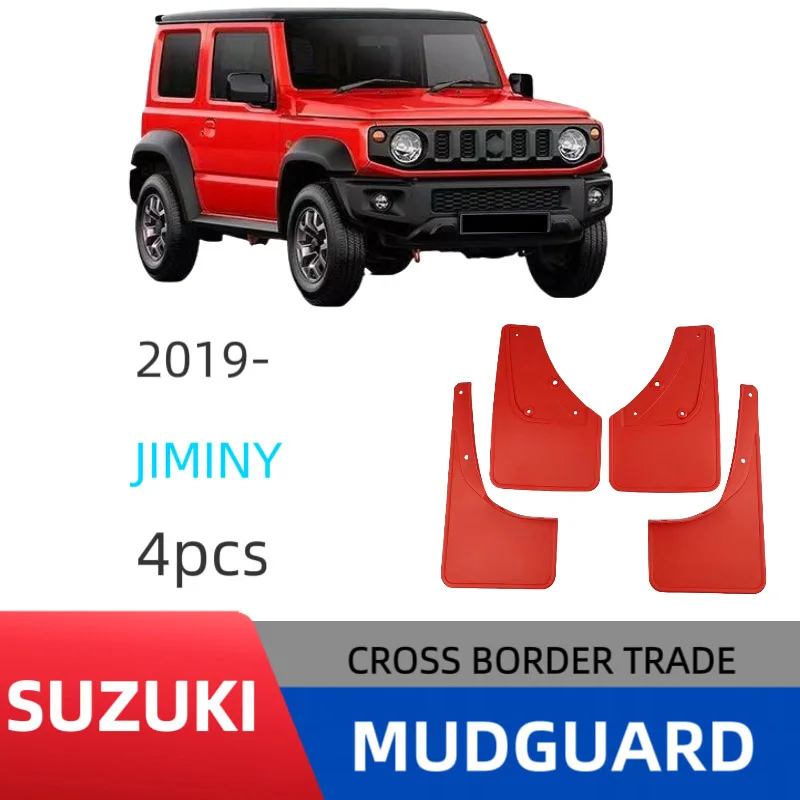 Per Suzuki Jimny 2019-2023 Rosso Auto Parafango Anteriore e Posteriore Parti Automotive A Prova di Spruzzi Auto Paraspruzzi Ruota Guardie Accessori