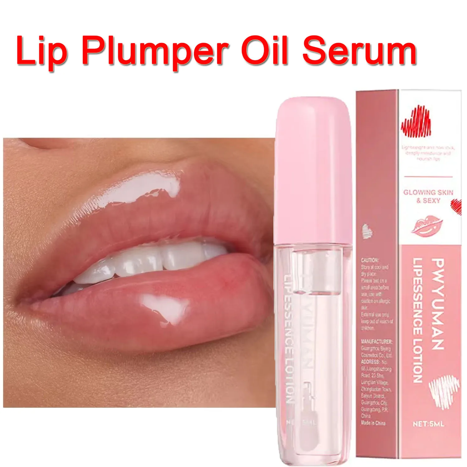 Lip Plumper Oil Serum Instant Long Lasting Volumising Essence Oil Repair Lip Fine Lines erhöht die Elastizität Sexy Lip Balm Image