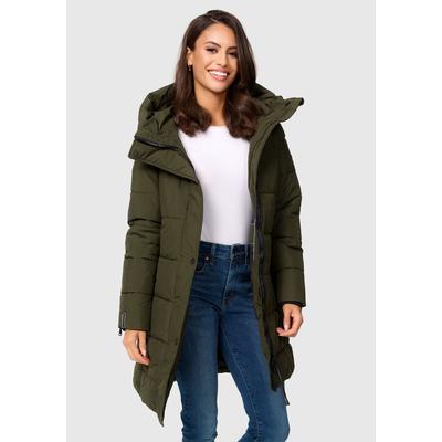 Winterjacke MARIKOO "Karumikoo XVI", Damen, Gr. 5XL, grün (schwarz olive), Obermaterial: 100% Polyester; Futter: 100% Polyester; Wattierung: 100% Polyester; Ärmelfutter: 100% Polyester, Jacken, mit großer Kapuze Image