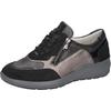 Schnürschuh WALDLÄUFER "M-TONIA", Damen, Gr. 3,5 (36), schwarz, grau, bronzefarben, Veloursleder, Nappaleder, Nubukleder, metallic, casual, Schuhe, Komfortschuh, Sneaker, Bequemschuh, Reißverschluss, M-Weite
