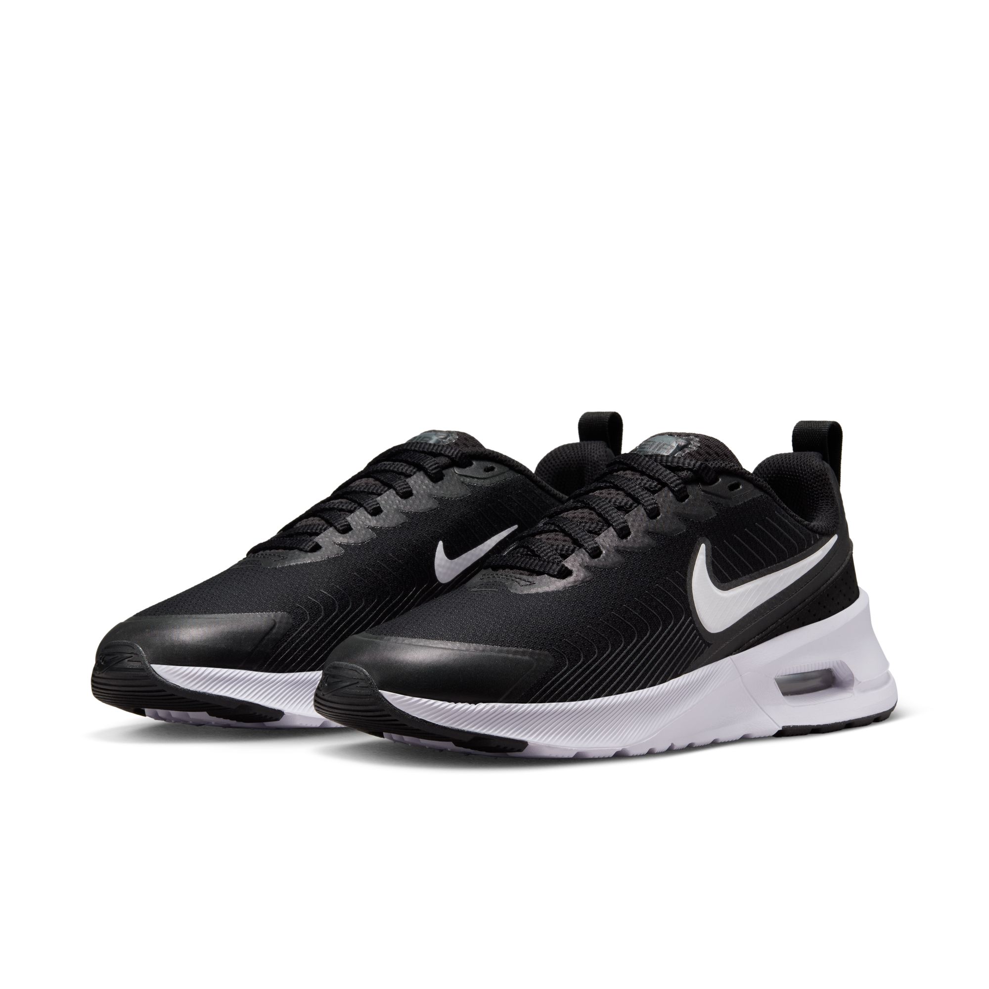 Sneaker NIKE SPORTSWEAR "W AIR MAX NUAXIS", Gr. 39, schwarz, weiß, dunkelgrau, comet rot, Synthetik, Textil, Sportlich, Schuhe