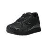 Plateausneaker REPLAY "Replay Sneaker Lederimitat/Mesh", Damen, Gr. 38, schwarz, Lederimitat, Textil, casual, Schuhe