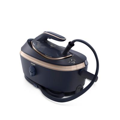 PHILIPS Dampfbügelstation "PerfectCare 8000 Series PSG8300/20, Dunkelblau/Gold", blau (dunkelblau, gold), Dampfbügelstationen, 3.120 Watt, OptimalTemp & TurboPower-Dampfmotor, 850 gr Dampfstoß Image
