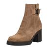 High-Heel-Stiefelette NERO GIARDINI "Nero Giardini Stiefelette Veloursleder", Damen, Gr. 35, braun, Veloursleder, casual, Schuhe