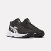 Basketballschuh REEBOK "REEBOK PRESS", Gr. 45, core schwarz, weiß, washed schwarz, sportlich, Schuhe