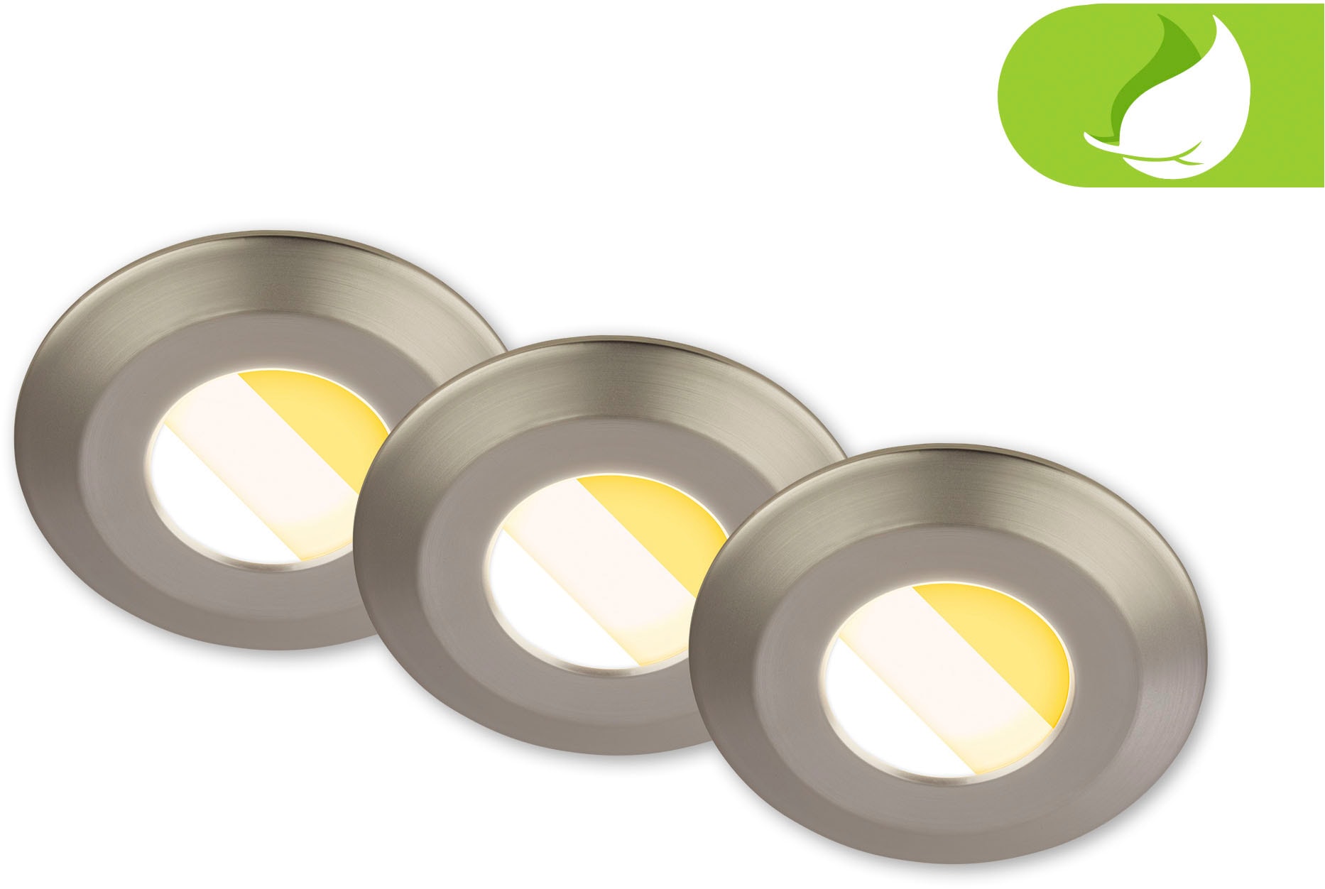 BRILONER LEUCHTEN Deckenleuchte "Einbauleuchte", silber (ohne farbbezeichnung), Leuchten, LED Badleuchte LED Deckeneinbaustrahler