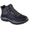 Trekkingschuh SKECHERS "SANTORO-HOPKINS", Herren, Gr. 43, schwarz, Leder, Synthetik, Mesh, casual, Schuhe, Freizeitschuh, Schnürboots mit Air-Cooled Memory Foam