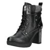 High-Heel-Stiefelette MUSTANG SHOES "Mustang Shoes Stiefelette Lederimitat/Textil", Damen, Gr. 36, schwarz, Lederimitat, Textil, casual, Schuhe