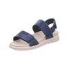 Riemchensandale LEGERO "Legero Sandalen Veloursleder", Damen, Gr. 36, blau, Veloursleder, casual, Schuhe