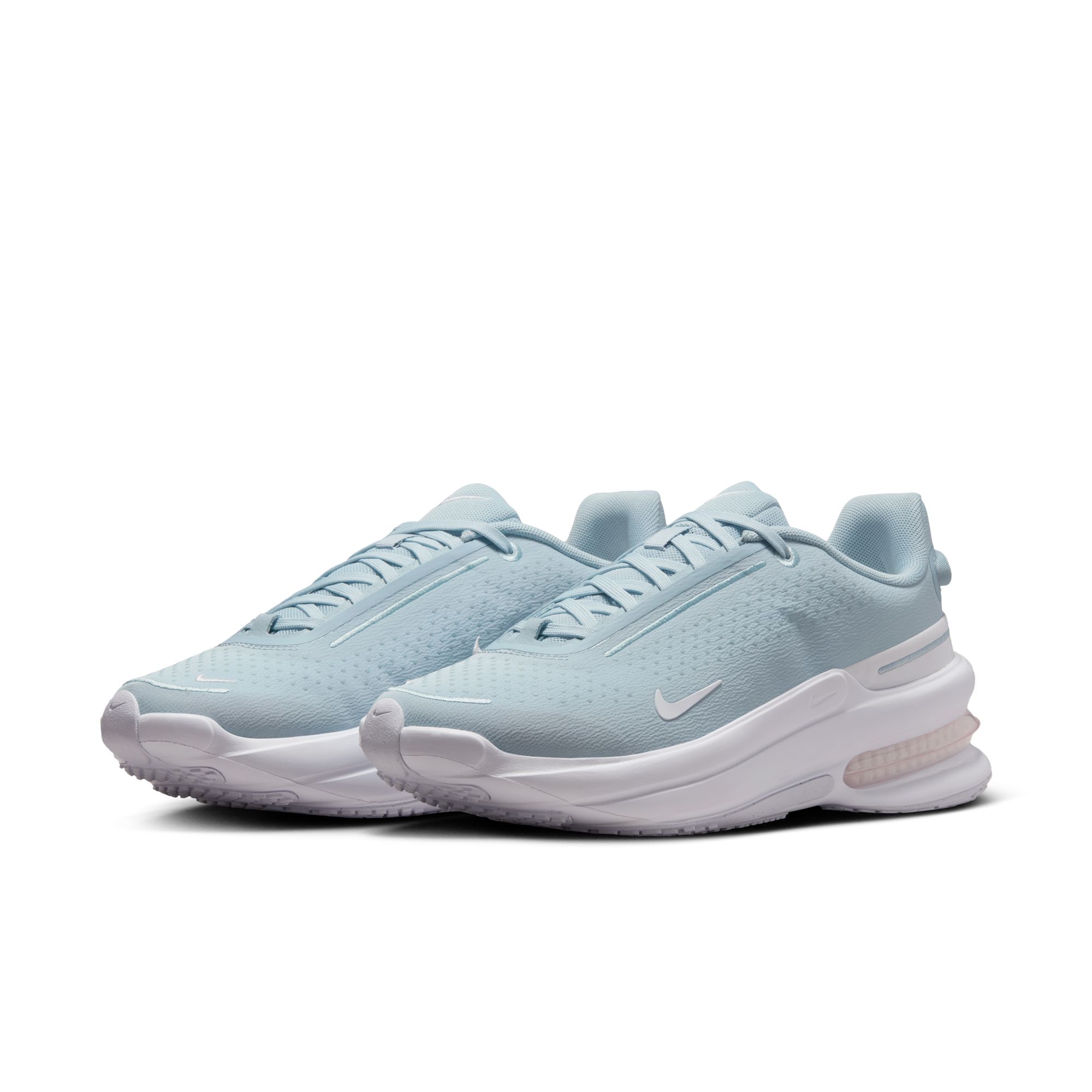 Sneaker NIKE SPORTSWEAR "W NIKE AIR ZOOM UPTURN SC", Damen, Gr. 38,5, lt armory blau, weiß, pink foam, Synthetik, Textil, Schuhe Sneaker